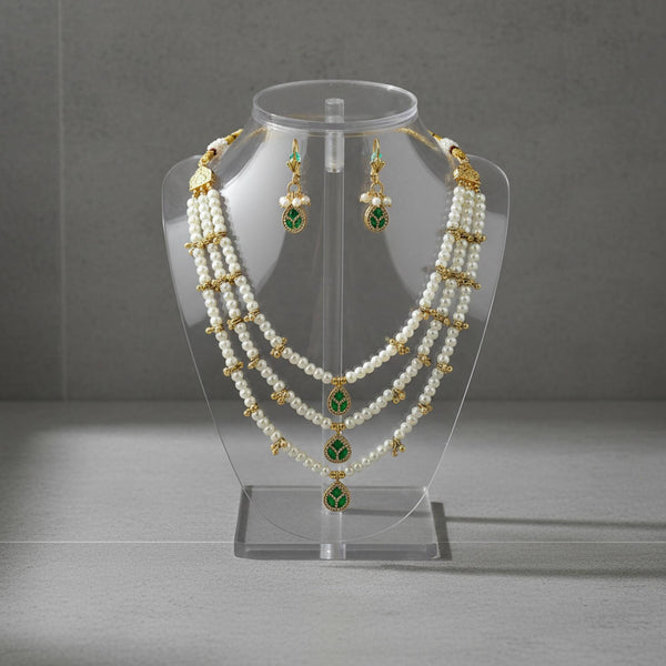 228785 Antique Mala Necklace With Gold Plating