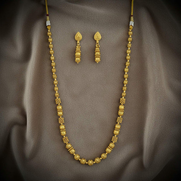 228805 Antique Mala Necklace Set With Gold Plating