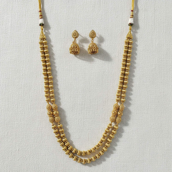 228810 Antique Mala Necklace Set With Gold Plating