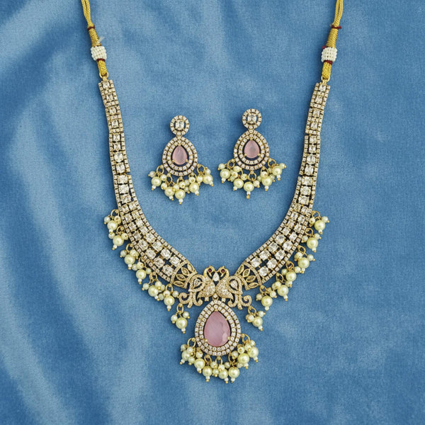 228813 Antique Moti Necklace With Gold Plating