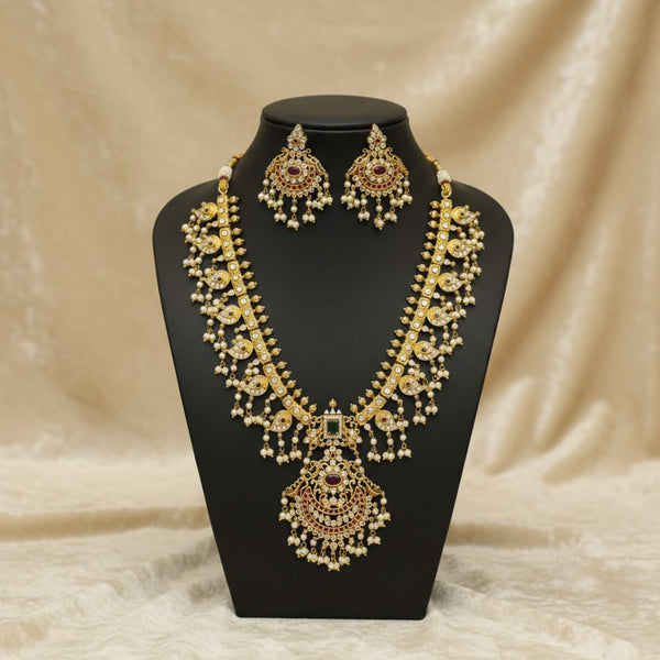 228817 Antique Moti Necklace With Gold Plating