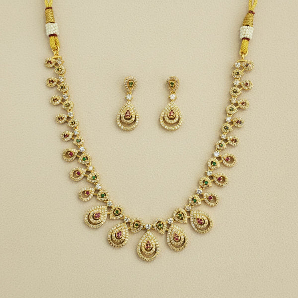 228818 Antique Classic Necklace With Gold Plating