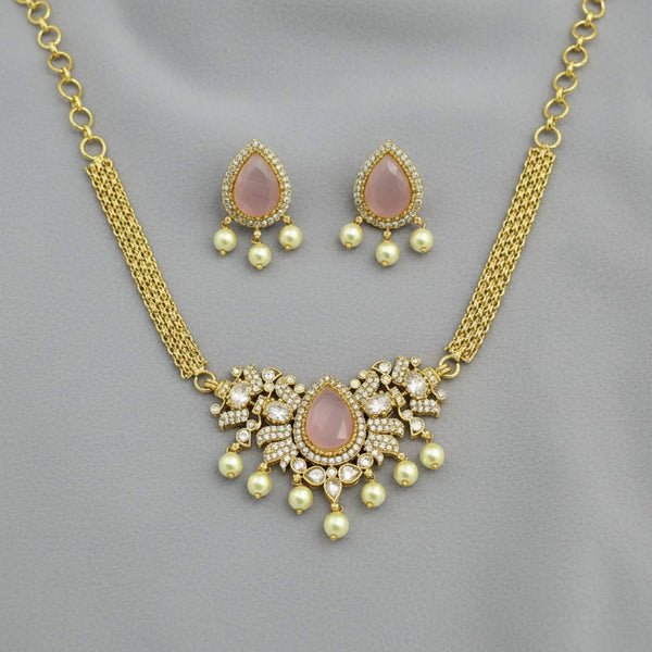 228820 Antique Moti Necklace With Gold Plating