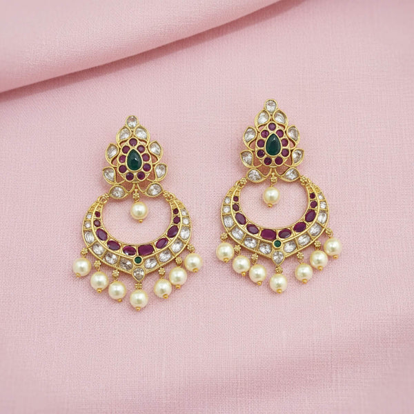228832 Antique Moti Earring With Gold Plating