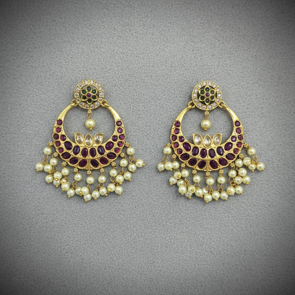 228836 Antique Moti Earring With Gold Plating