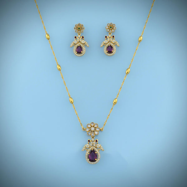 228840 Antique Classic Pendant Set With Gold Plating