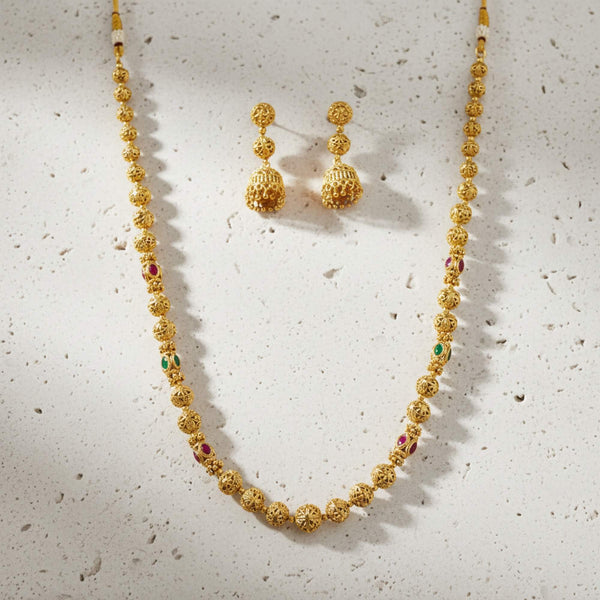 228886 Antique Mala Necklace With Gold Plating
