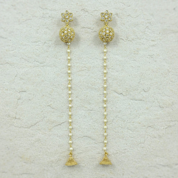 228912 Antique Kashmiri Jhumki With Gold Plating