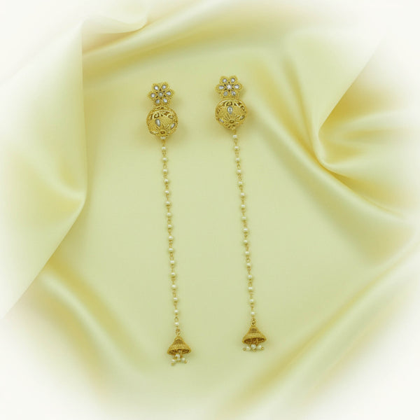 228915 Antique Kashmiri Jhumki With Gold Plating