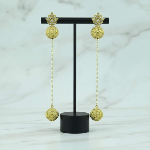 228917 Antique Kashmiri Jhumki With Gold Plating