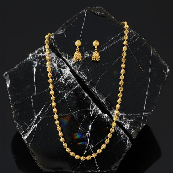 228944 Antique Mala Necklace Set Set With Gold Plating