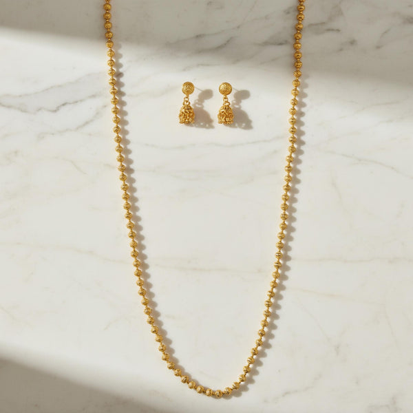 228947 Antique Mala Necklace Set Set With Gold Plating