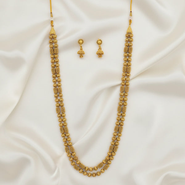 228951 Antique Mala Necklace Set Set With Gold Plating