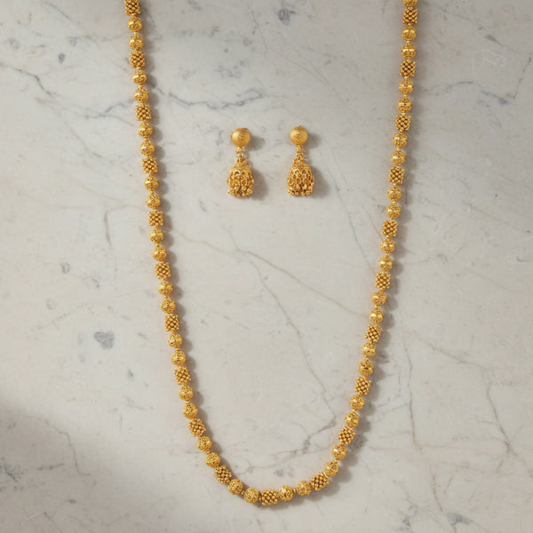 228953 Antique Mala Necklace Set With Gold Plating
