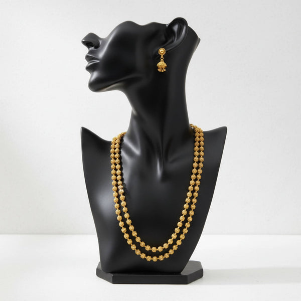 228954 Antique Mala Necklace Set With Gold Plating