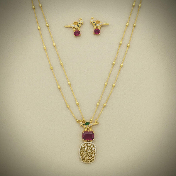 228961 Antique Classic Pendant Set With Gold Plating