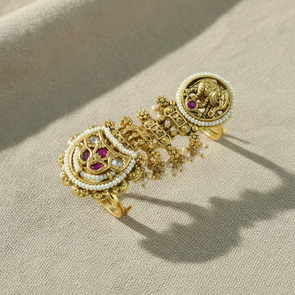 229002 Antique Adjustable Ring With Gold Plating