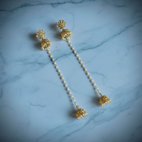 229019 Antique Kashmiri Jhumki With Gold Plating