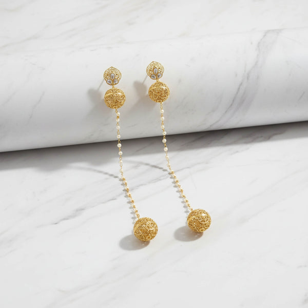 229020 Antique Kashmiri Earring With Gold Plating