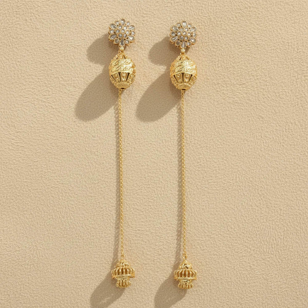 229024 Antique Kashmiri Jhumki With Gold Plating