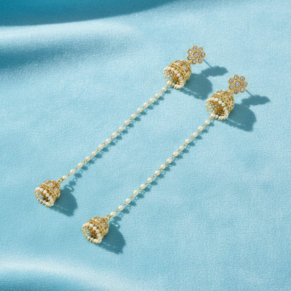 229042 Antique Kashmiri Jhumki With Gold Plating