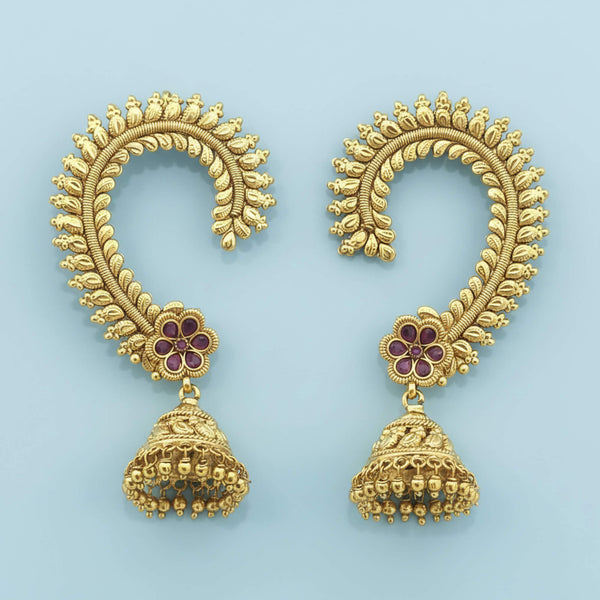 229227 Antique Earcuff With Matte Gold Plating