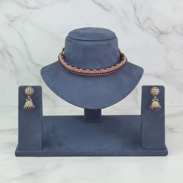 229229 Antique Mala Necklace Set With Gold Plating