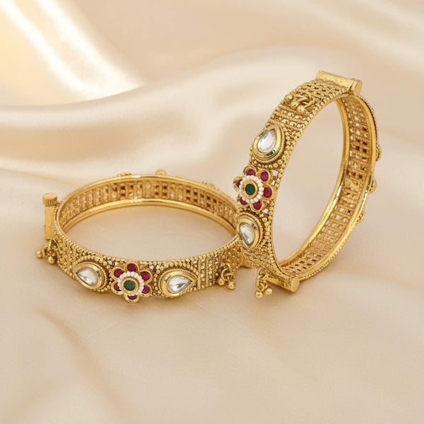229245 Antique Meenakari Bangles With Gold Plating