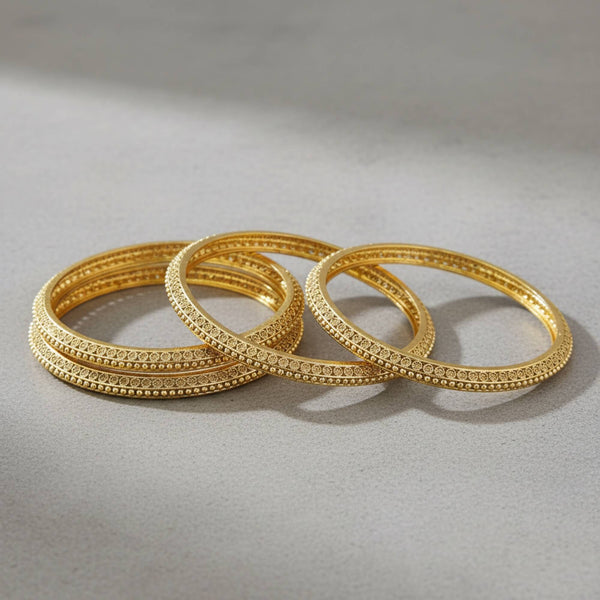 229250 Antique Plain Gold Bangles With Gold Plating