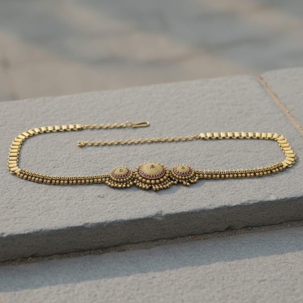 229301 Antique South Indian Belt With Gold Plating