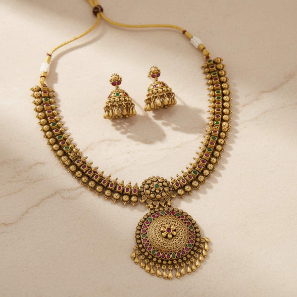 229313 Antique Classic Necklace With Gold Plating