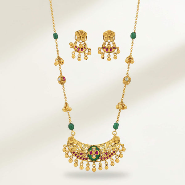 229318 Antique Classic Pendant Set With Gold Plating