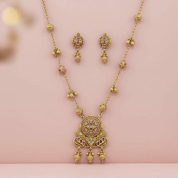 229319 Antique Classic Pendant Set With Gold Plating