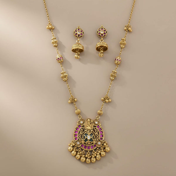 229321 Antique Classic Pendant Set With Gold Plating