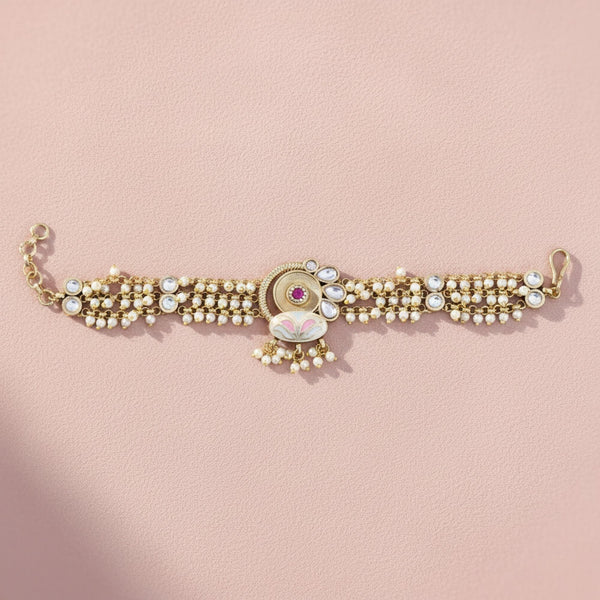 229326 Antique Adjustable Bracelet With Mehndi Plating