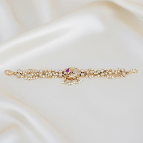 229327 Antique Adjustable Bracelet With Mehndi Plating