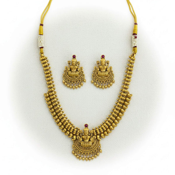 229330 Antique Classic Necklace With Matte Gold Plating