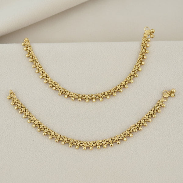 229355 Antique Classic Payal With Gold Plating