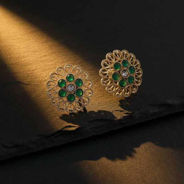 229358 Antique Tops With Mehndi Plating