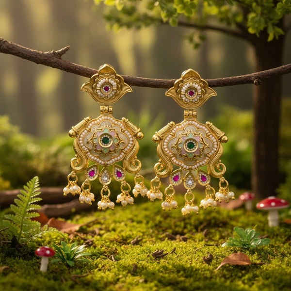 229366 Antique Classic Earring With Gold Plating