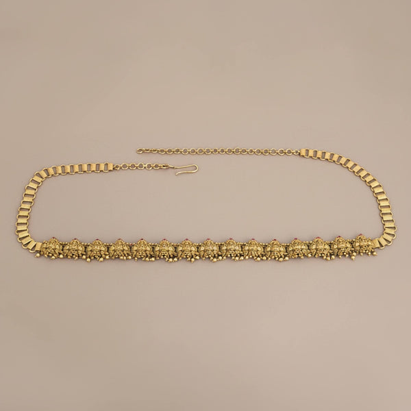 229423 Antique Temple Belt With Matte Gold Plating