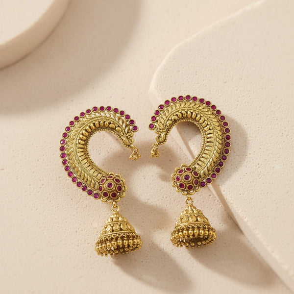 229426 Antique Earcuff With Matte Gold Plating