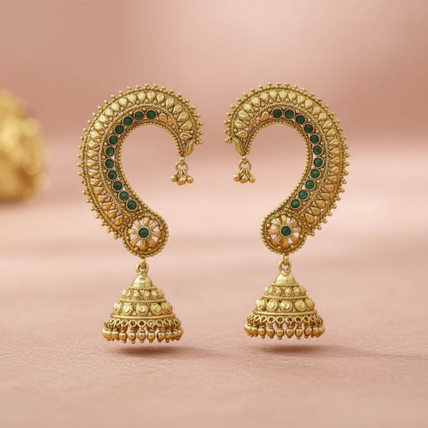 229427 Antique Earcuff With Matte Gold Plating
