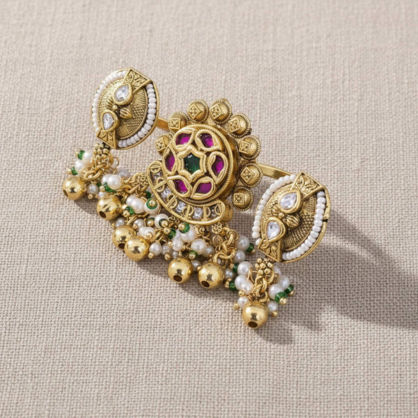 229428 Antique Adjustable Ring With Gold Plating