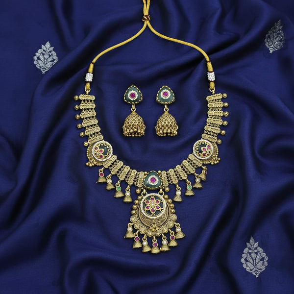 229434 Antique Classic Necklace With Gold Plating