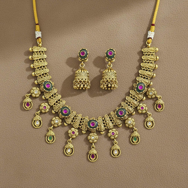 229435 Antique Classic Necklace With Gold Plating