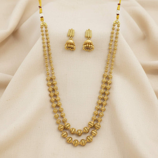 229440 Antique Mala Necklace Set With Gold Plating