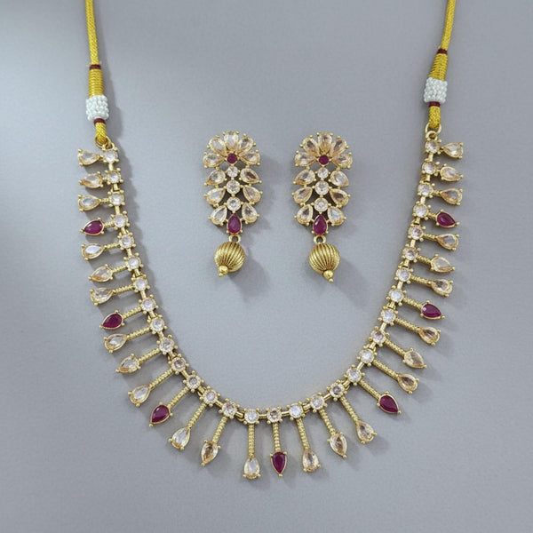 229464 Antique Classic Necklace Set With Gold Plating