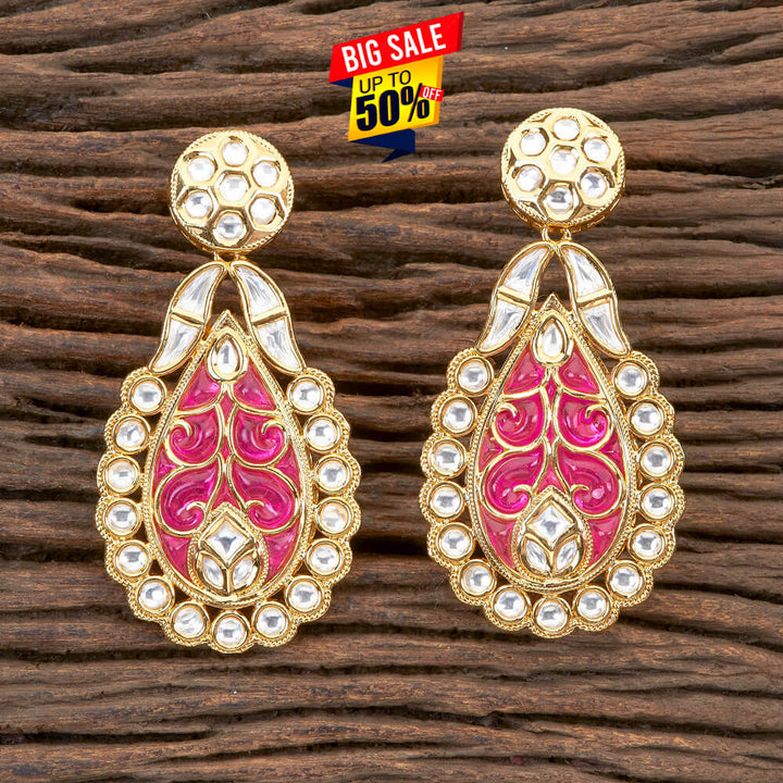 Kundan Classic Earring With Gold Plating 300262