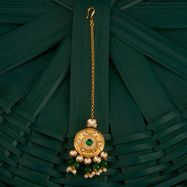 Kundan Classic Tikka With Gold Plating 300760